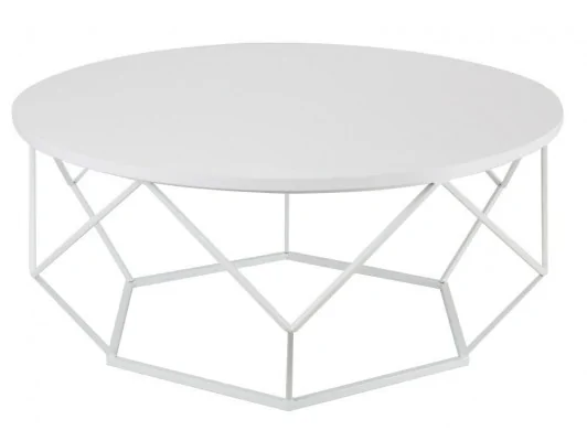 Zobacz Stylowy stolik kawowy Diament 90 Biały skandynawski Stylowy stolik kawowy Diament 90 Biały skandynawski