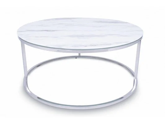 Zobacz Stolik kawowy Treze 100 Srebrny z imitacją marmuru Stolik kawowy Treze 100 Srebrny z imitacją marmuru