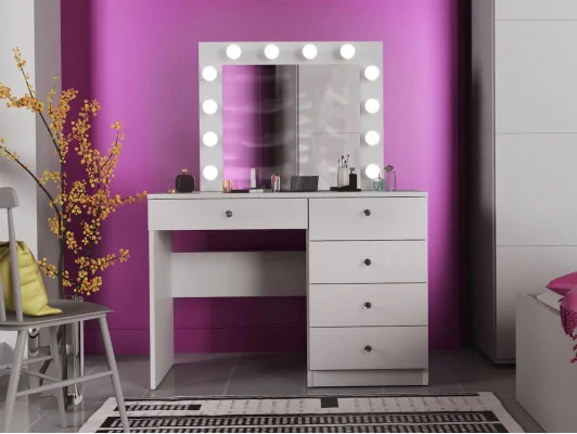 Toaletka kosmetyczna z uchwytami glamour Cristal 12 LED