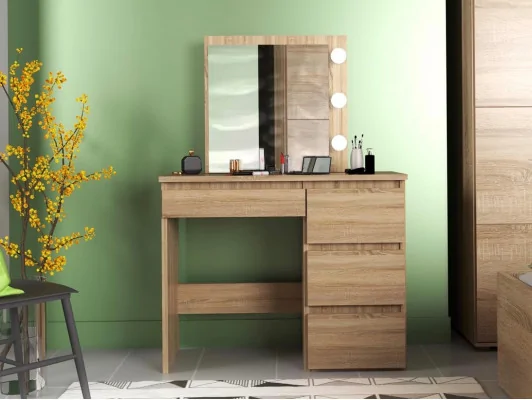 Zobacz Toaletka do sypialni z żarówkami Beta 3 LED Toaletka do sypialni z żarówkami Beta 3 LED