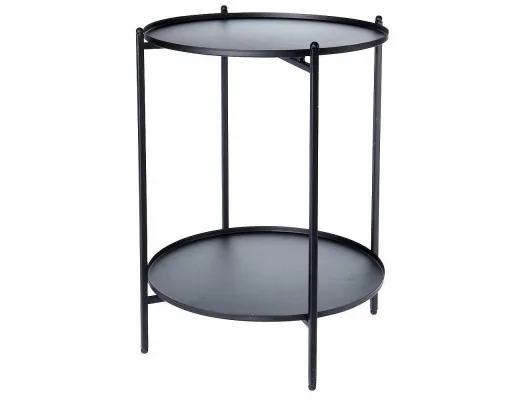 Zobacz Stolik kawowy dwupoziomowy okrągły Mati Czarny Stolik kawowy dwupoziomowy okrągły Mati Czarny