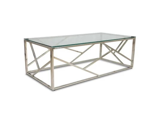 Zobacz Stolik kawowy Lasima Srebrny 120 cm Stolik kawowy Lasima Srebrny 120 cm