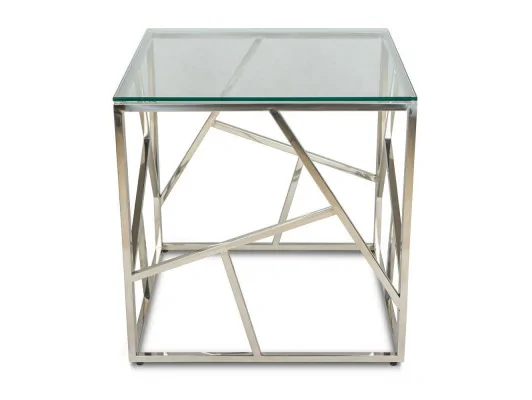 Zobacz Stoliczek kawowy Lasima Srebrny 55 cm w stylu glamour Stoliczek kawowy Lasima Srebrny 55 cm w stylu glamour