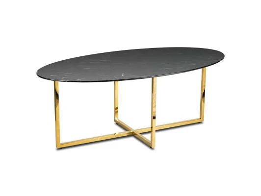 Zobacz Stolik kawowy Vertigo Złoto-Czarny 120 cm Stolik kawowy Vertigo Złoto-Czarny 120 cm