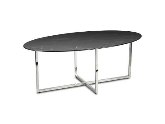 Stolik kawowy Vertigo Srebrno-Czarny 120cm