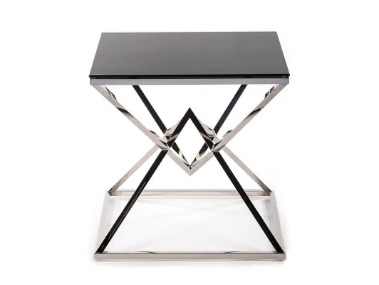 Zobacz Stolik kawowy Diamanto Srebrno-Czarny 60cm Stolik kawowy Diamanto Srebrno-Czarny 60cm