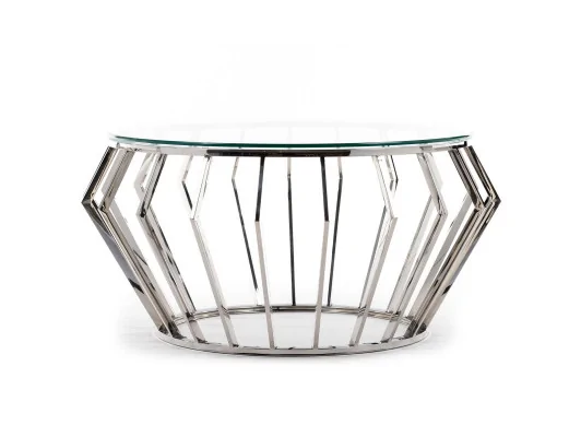 Zobacz Stolik kawowy Nael Srebrny Stolik kawowy Nael Srebrny