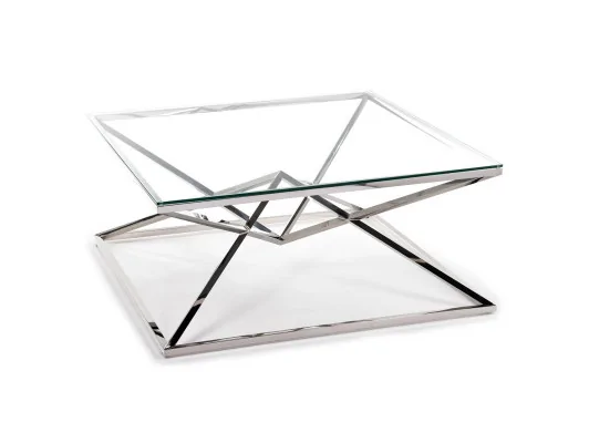Stolik kawowy Diamanto Srebrny 100 cm