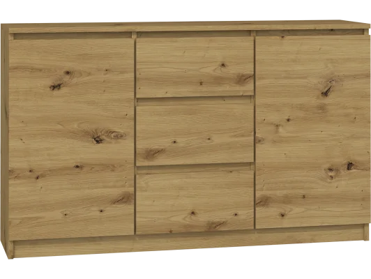 Zobacz KOMODA 2D3S 120 - DĄB ARTISAN KOMODA 2D3S 120 - DĄB ARTISAN