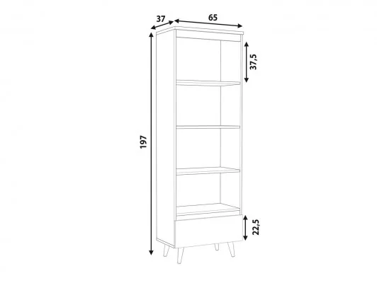 Zestaw mebli norge 2 w stylu skandynawskim regał  wymiary