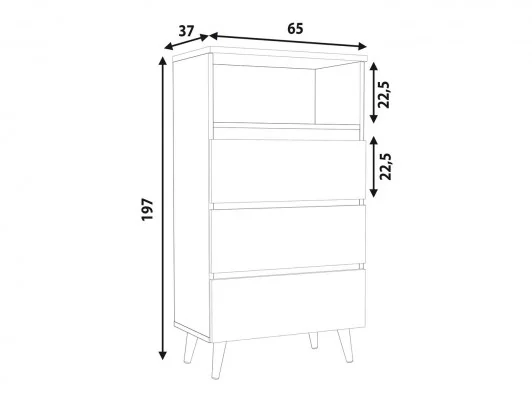 Zestaw mebli norge 2 w stylu skandynawskim komoda wymiary